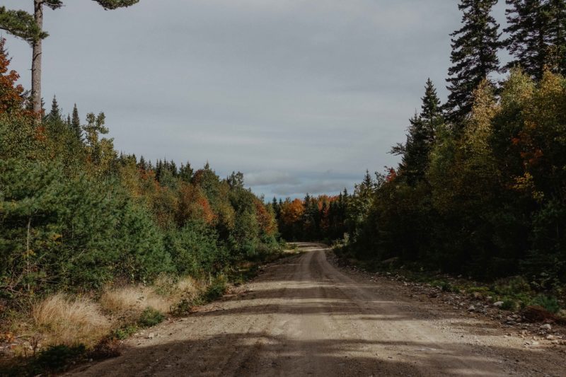 The Road to Mount Katahdin in Maine on our rental car road trip