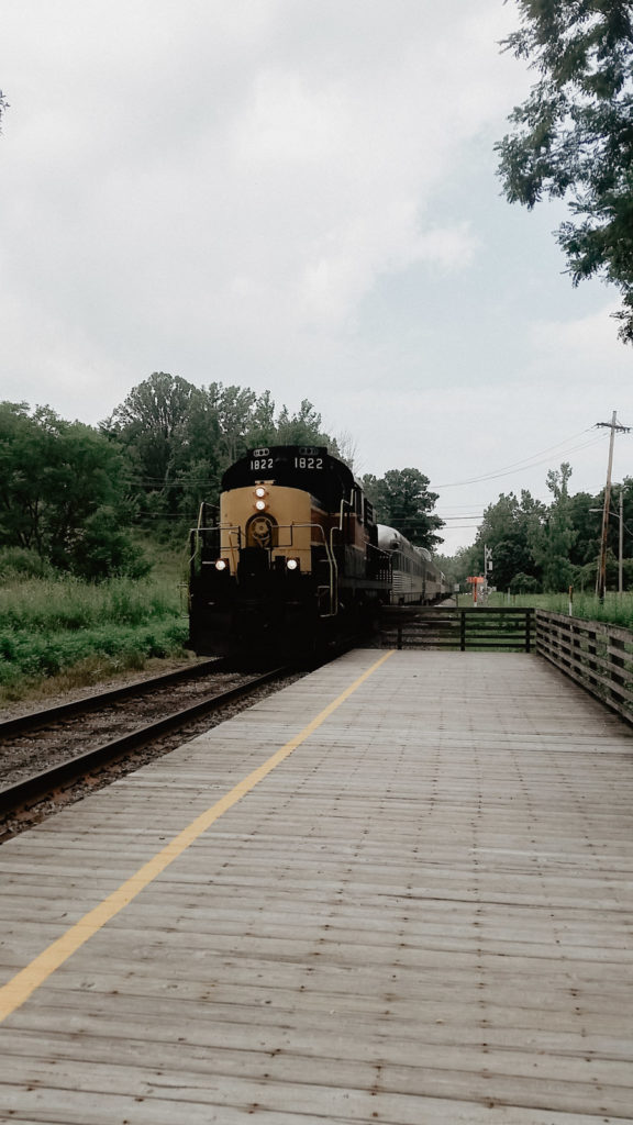 Train station in Cuyahoga Valley National Park in Cleveland. 