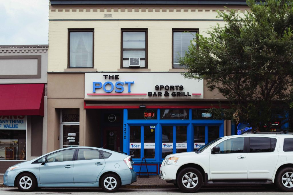 The Post in Maplewood St Louis is a great place to watch your favorite sporting event.  They've got awesome happy hour specials, too!