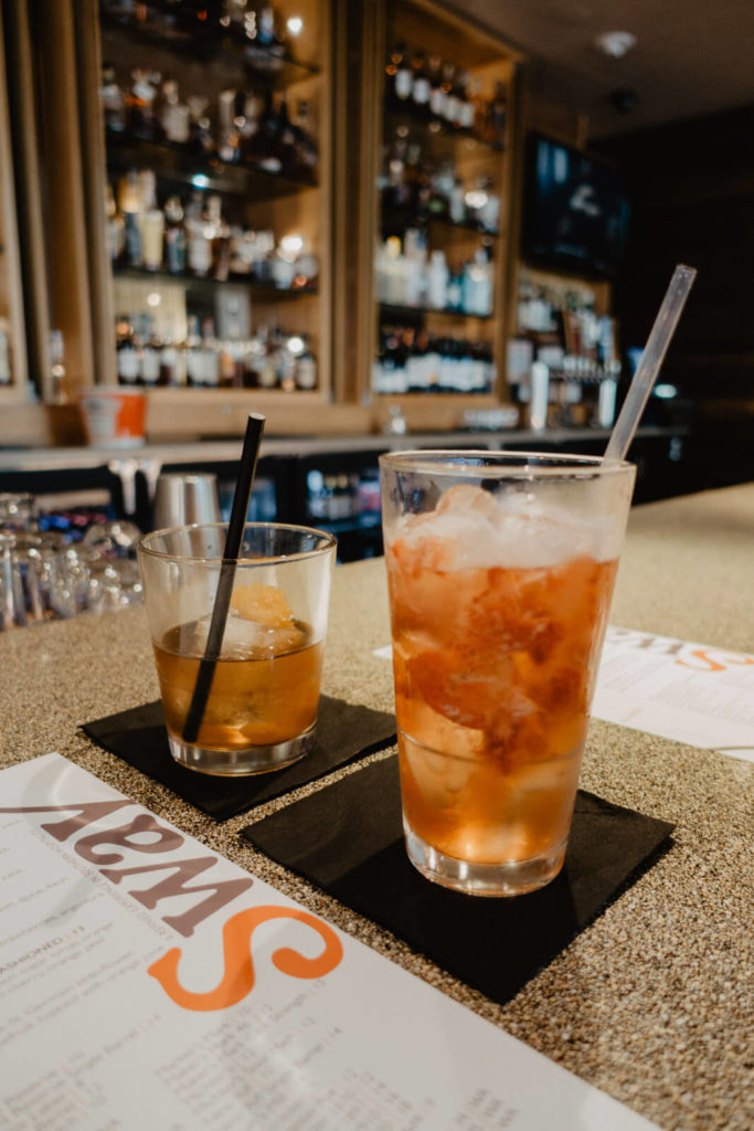Cocktails at Sway bar in Louisville on Urban Bourbon Trail
