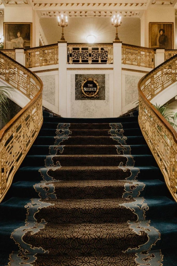 Beautiful historic hotel staircase - the seelbach louisville