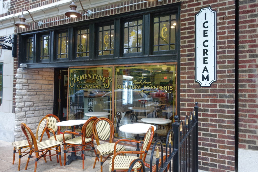Patio Seating at Clementine's Creamery in St Louis Missouri