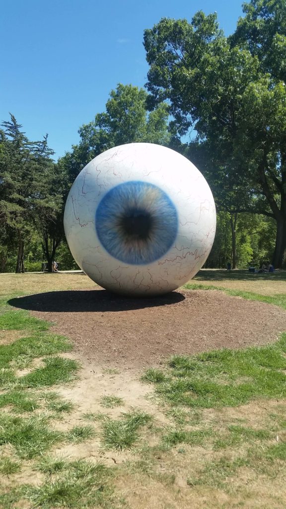 Large Eye Scupture in Laumeier Sculpture park