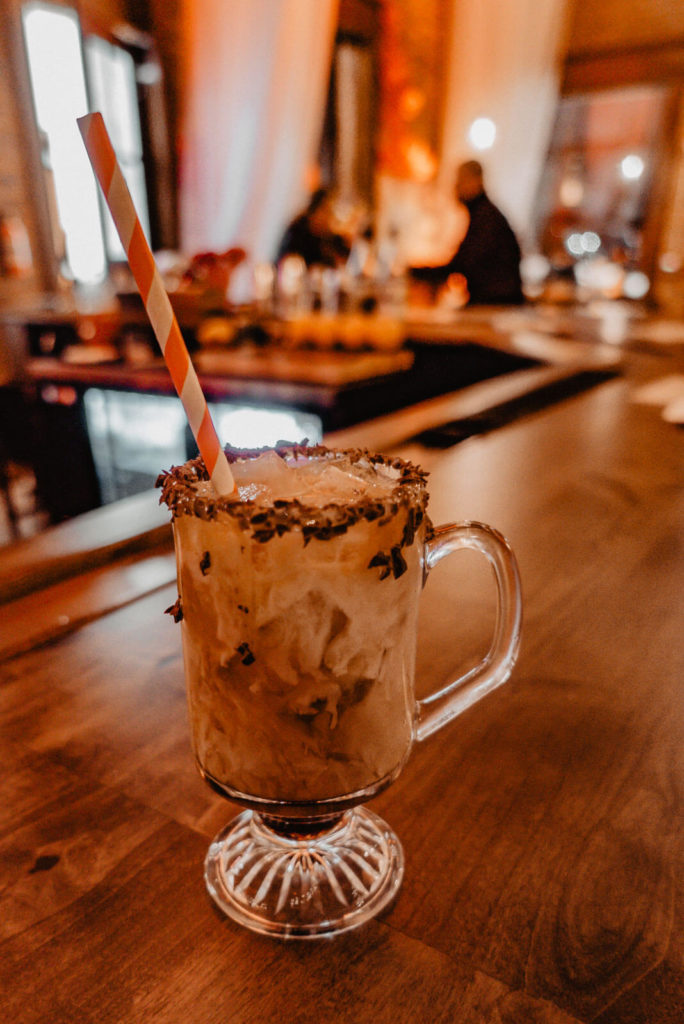 The Love Boat Float, a boozy root beer float cocktail at the Valentines day Pop-up Bar