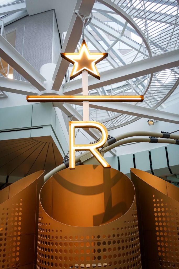 The Starbucks Reserve Roastery Symbol that awaits you on the fourth floor
