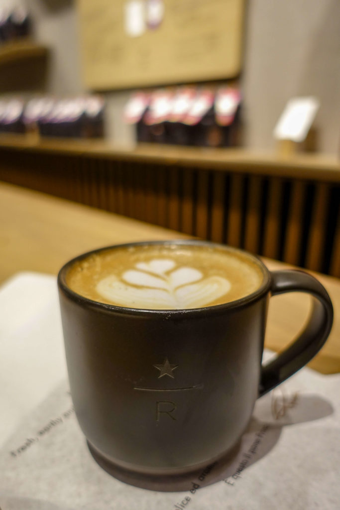 The Cardamom Latte Purchased on the Third floor of the Starbucks Reserve Roastery in Chicago.