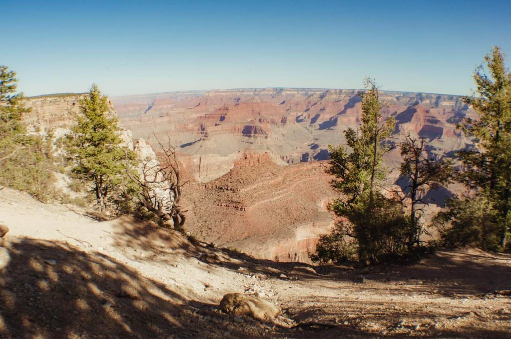 A view of the Grand Canyon from the hiking trails.  You don't get views like this from the car!