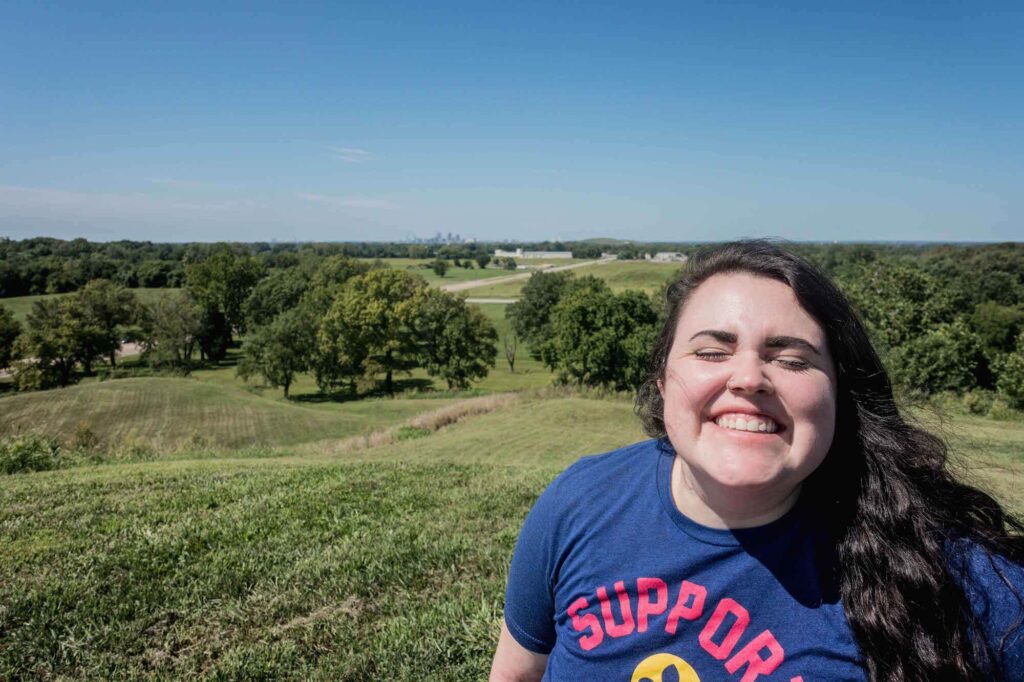 Greetings From Kelly on the top of Monk's Mound.