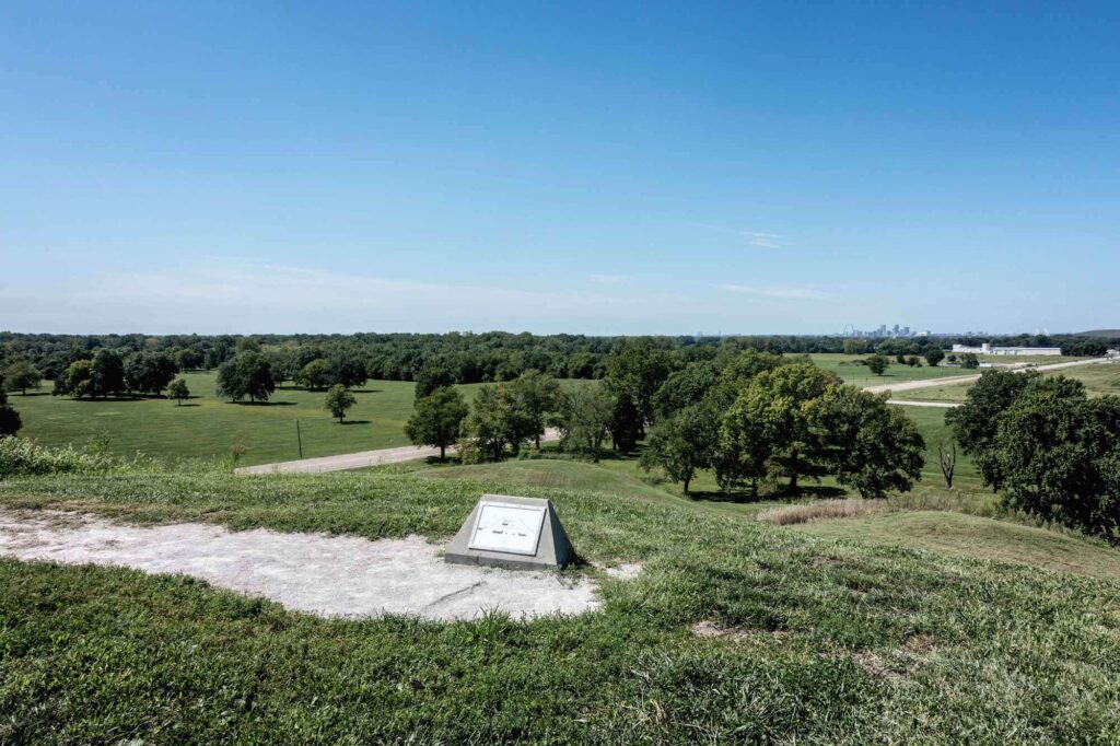 Educational guides along the trails at Cahokia Mounds